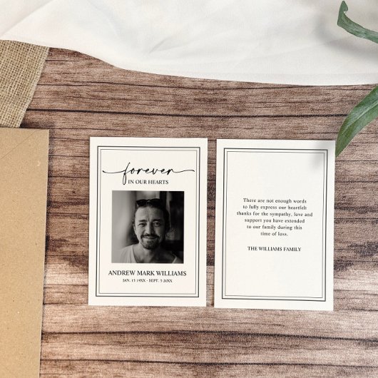 Eleganter moderner Beileid-Speicher dank Karte