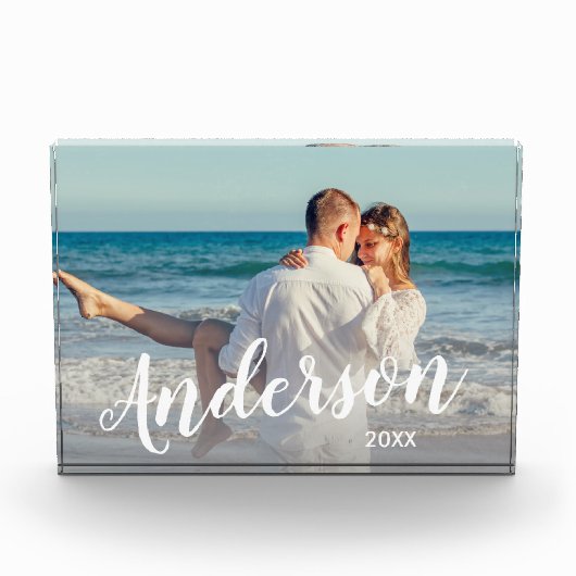 Eleganter, moderner, benutzerdefinierter Name des Fotoblock (Vorderseite)