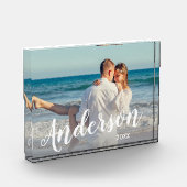 Eleganter, moderner, benutzerdefinierter Name des Fotoblock (Links)