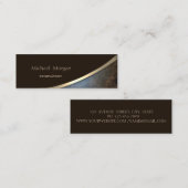 Eleganter moderner Beruflich, Gold, Lederlook Mini Visitenkarte (Vorne/Hinten)