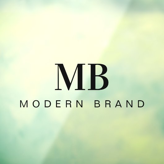 Eleganter moderner Beruflich-Minimal-Monogramm-Win Fensteraufkleber (Blatt 3)