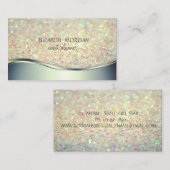 Eleganter Moderner Beruflicher einfacher Glitzer B Visitenkarte (Vorne/Hinten)