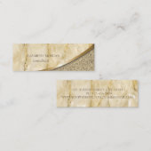 Eleganter, moderner Beruflicher Goldmarmor Mini Visitenkarte (Vorne/Hinten)