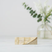 Eleganter, moderner Beruflicher Goldmarmor Mini Visitenkarte (Stehend Vorderseite)