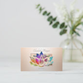 Eleganter moderner Beruflicher Rahmen, Lotus Visitenkarte (Stehend Vorderseite)