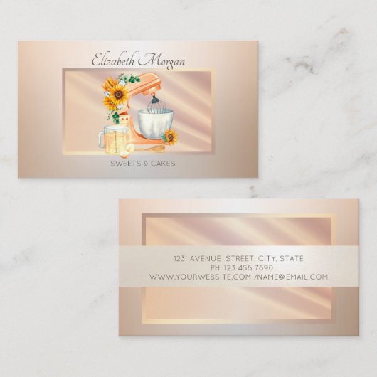 Eleganter moderner Beruflicher Rahmen, Mixer Sonne Visitenkarte (Vorne/Hinten)