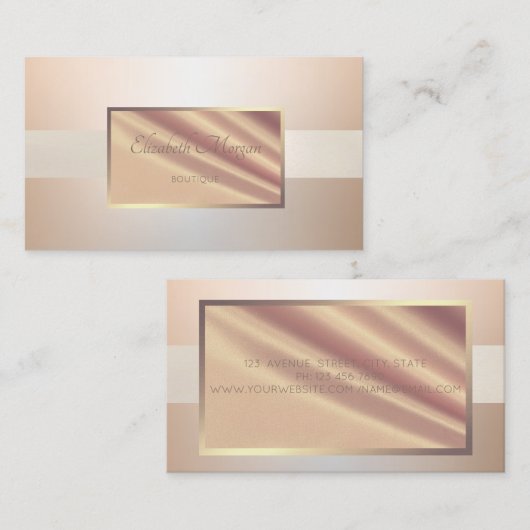 Eleganter, moderner Beruflicher Rahmen Visitenkarte (Vorne/Hinten)