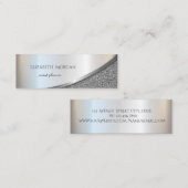 Eleganter, moderner Beruflicher Silbermarmor Mini Visitenkarte (Vorne/Hinten)