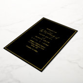 Eleganter, moderner Black Gold Wedding Foil Einlad Folieneinladung (Gedreht)