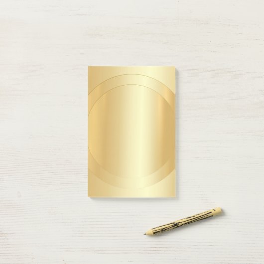 Eleganter moderner Blank Template Trendy Gold Look Post-it Klebezettel (Auf Schreibtisch)