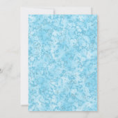 ELEGANTER MODERNER BLAUE MARBLE GLITZER EINFACH EINLADUNG (Rückseite)