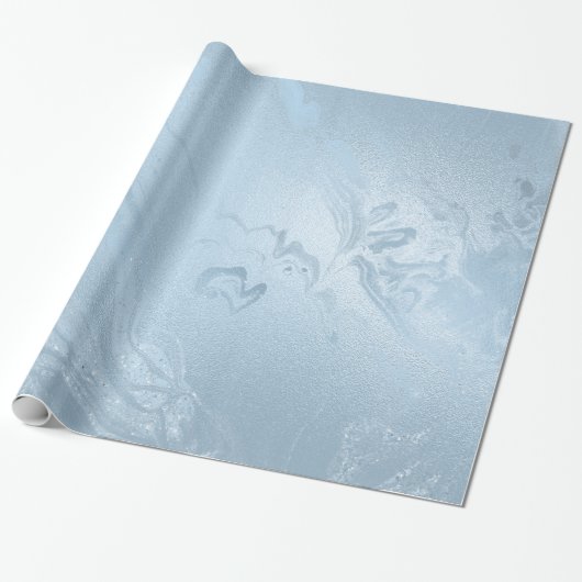 Eleganter, moderner, blauer Glitzer Geschenkpapier (Ungerollt)