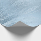 Eleganter, moderner, blauer Glitzer-Marmor Geschenkpapier (Ecke)