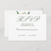 Eleganter moderner Blumenchic Wedding RSVP (Vorne/Hinten)