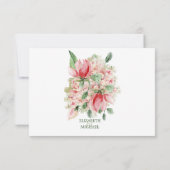 Eleganter moderner Blumenchic Wedding RSVP Karte (Rückseite)