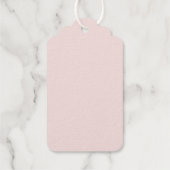 Eleganter, moderner Blush Silver Wedding Foil Gesc Geschenkanhänger (Rückseite)