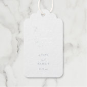 Eleganter, moderner Blush Silver Wedding Foil Gesc Geschenkanhänger (Vorderseite)