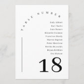 Eleganter moderner Bogen-Hochzeitstabelle Einladung (Rückseite)