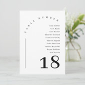 Eleganter moderner Bogen-Hochzeitstabelle Einladung (Stehend Vorderseite)