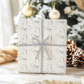 Eleganter, moderner Boho Minimal Textur & Bows Url Geschenkpapier Set