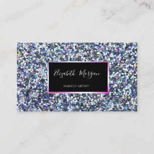Eleganter moderner bunter Glitter, Rahmen Visitenkarte
