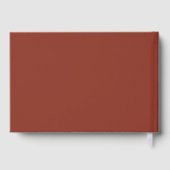 Eleganter moderner Burnt Umber Typografy Wedding F Gästebuch (Rückseite)