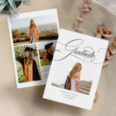 Eleganter moderner Calligraphy Script Foto Abschlu Ankündigung