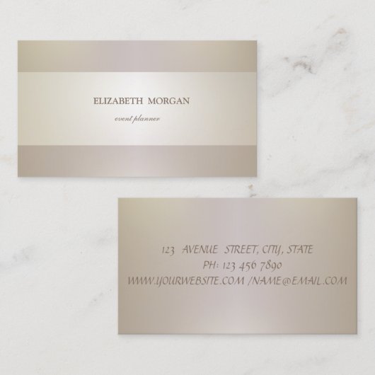 Eleganter moderner Chic Anspruchsvoll gestreift Visitenkarte (Vorne/Hinten)