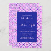 Eleganter moderner Chic Boho Tile CUSTOM BABY SHOW Einladung (Vorne/Hinten)