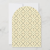 Eleganter moderner Chic Boho Tile CUSTOM Quinceañe Einladung (Rückseite)