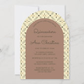 Eleganter moderner Chic Boho Tile CUSTOM Quinceañe Einladung (Vorderseite)