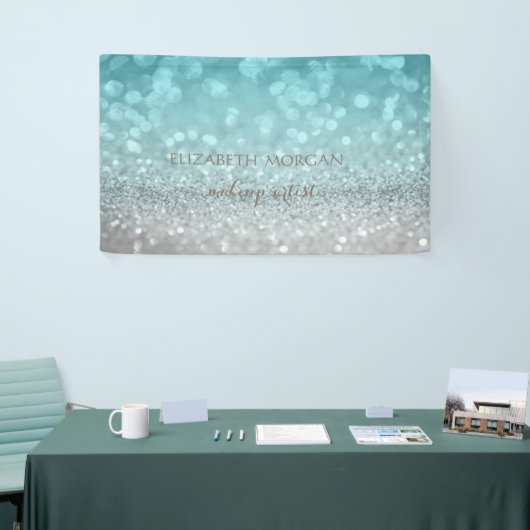 Eleganter moderner Chic Glamour Glittery Bokeh Banner (Messeveranstaltung)