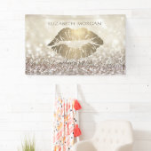 Eleganter moderner Chic Glamour Glittery Bokeh,Lip Banner (Insitu)