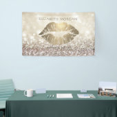 Eleganter moderner Chic Glamour Glittery Bokeh,Lip Banner (Messeveranstaltung)