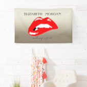Eleganter moderner Chic Glamour, leuchtend, rot Banner (Insitu)
