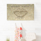 Eleganter Moderner Chic Glittery Bokeh,Lips Banner (Insitu)