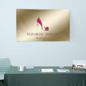 Eleganter moderner Chic, leuchtend, Blume High Hee Banner (Messeveranstaltung)