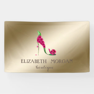 Eleganter moderner Chic, leuchtend, Blume High Hee Banner