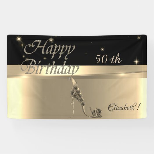 Eleganter moderner Chic, leuchtend, Blume High Hee Banner (Horizontal)