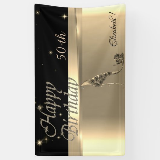 Eleganter moderner Chic, leuchtend, Blume High Hee Banner (Vertikal)