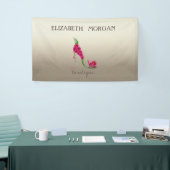 Eleganter moderner Chic, leuchtend, Blume, hohe Fe Banner (Messeveranstaltung)