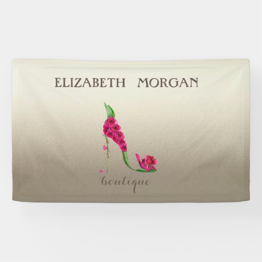 Eleganter moderner Chic, leuchtend, Blume, hohe Fe Banner (Horizontal)
