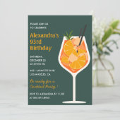 Eleganter moderner Cocktail - Einladung zum 93. Ge (Stehend Vorderseite)