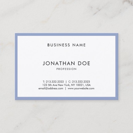 Eleganter, moderner Cooler, Schlichter Graceful Lu Visitenkarte (Vorderseite)