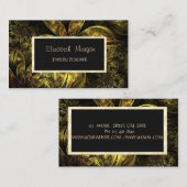 Eleganter moderner Designer für Blumen-, Gold-Rahm Visitenkarte (Vorne/Hinten)