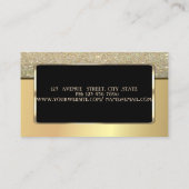 Eleganter, moderner Designerstil,Imitate Gold Glit Visitenkarte (Rückseite)
