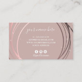 Eleganter, moderner Drehbuchschmuck mit minimaler  Visitenkarte (Rückseite)