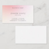 Eleganter, moderner Einfach rosa Abstrakter Schlic Visitenkarte (Vorne/Hinten)