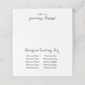 Eleganter moderner, einfacher Gästestabelle Platzkarte (Außenseite Aufgefaltet)