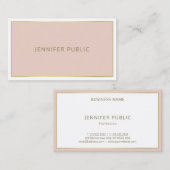 Eleganter, moderner, einfacher künstlerischer Rahm Visitenkarte (Vorne/Hinten)